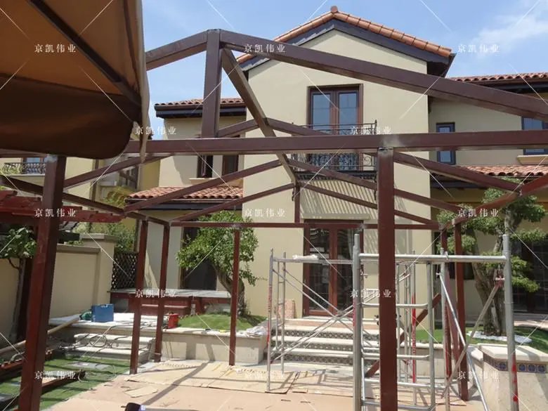 人字形阳光房 钢结构别墅玻璃顶 断桥铝阳光房天窗 夹胶玻璃封露台