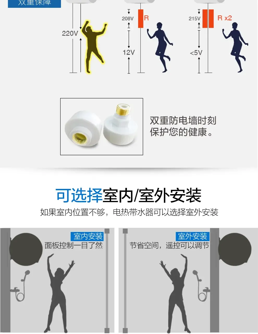 现代(hyundai) dszf-50a 家用储水式遥控电热水器100升上门安装 白色