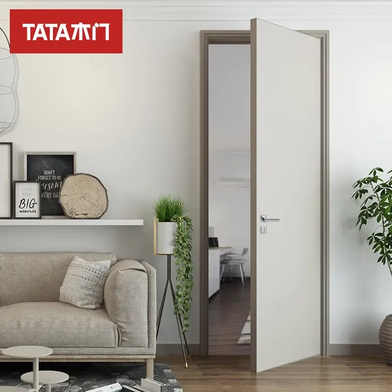 tata木门 木门 室内静音门 实木复合卧室环保油漆门全屋定制木门 jf