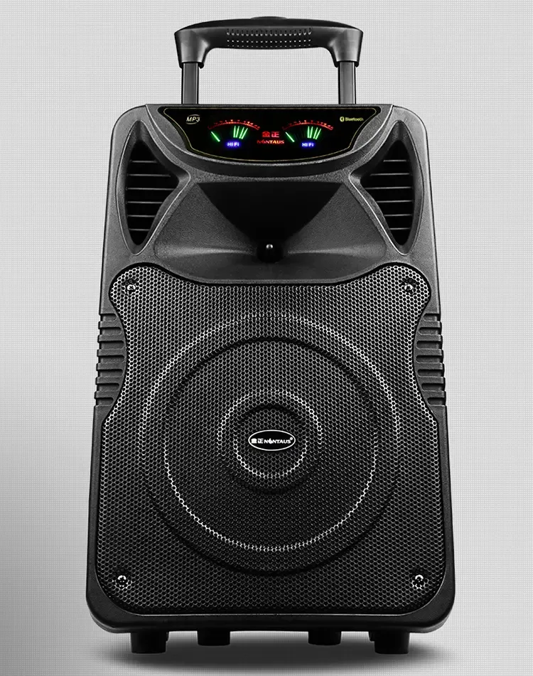 金正拉杆音响 12英寸广场舞音箱插卡u盘蓝牙乐器接口大功率便携式户外