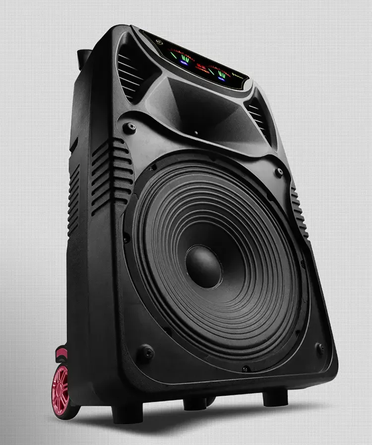 金正拉杆音响 12英寸广场舞音箱插卡u盘蓝牙乐器接口大功率便携式户外