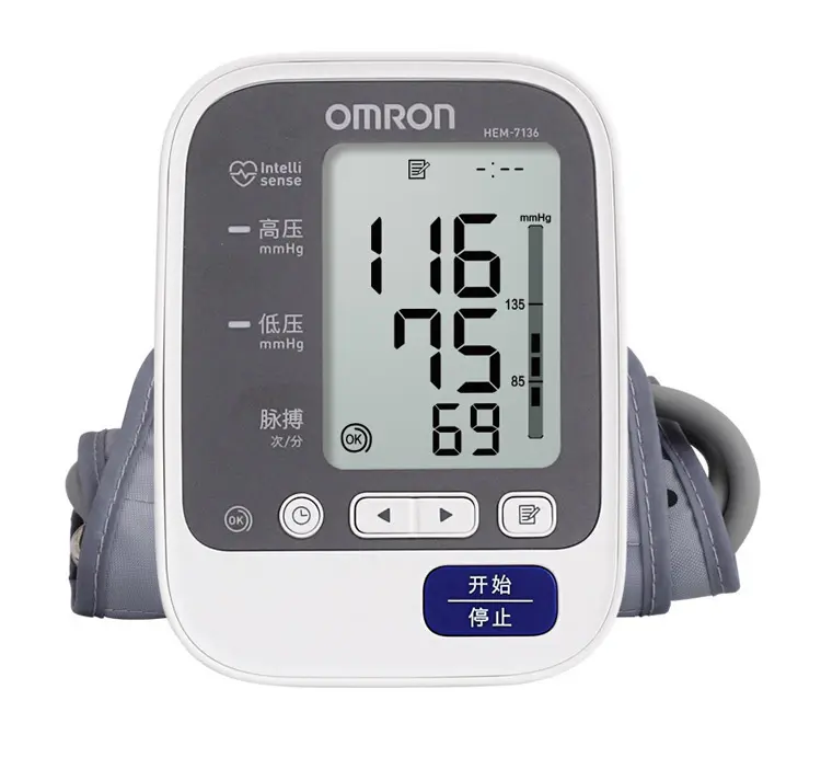 歐姆龍(omron) 原裝進口電子血壓計 醫用 家用 上臂式血壓儀hem-7136