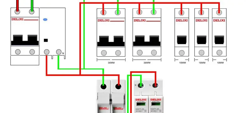 德力西电气 家用避雷器 浪涌保护器 220v防雷器 2p 40ka 电涌二级保护