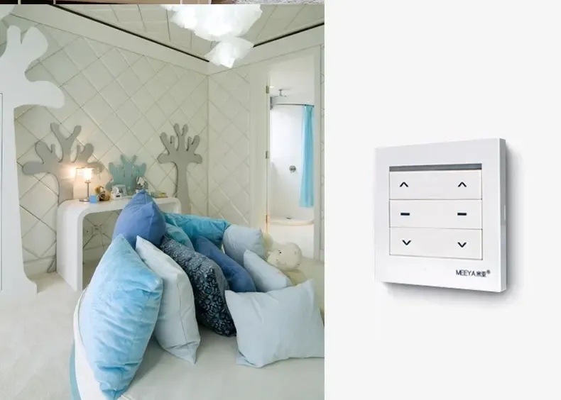 米亚电动窗帘智能家居电动窗帘遥控自动智能窗帘无线墙贴开关双控