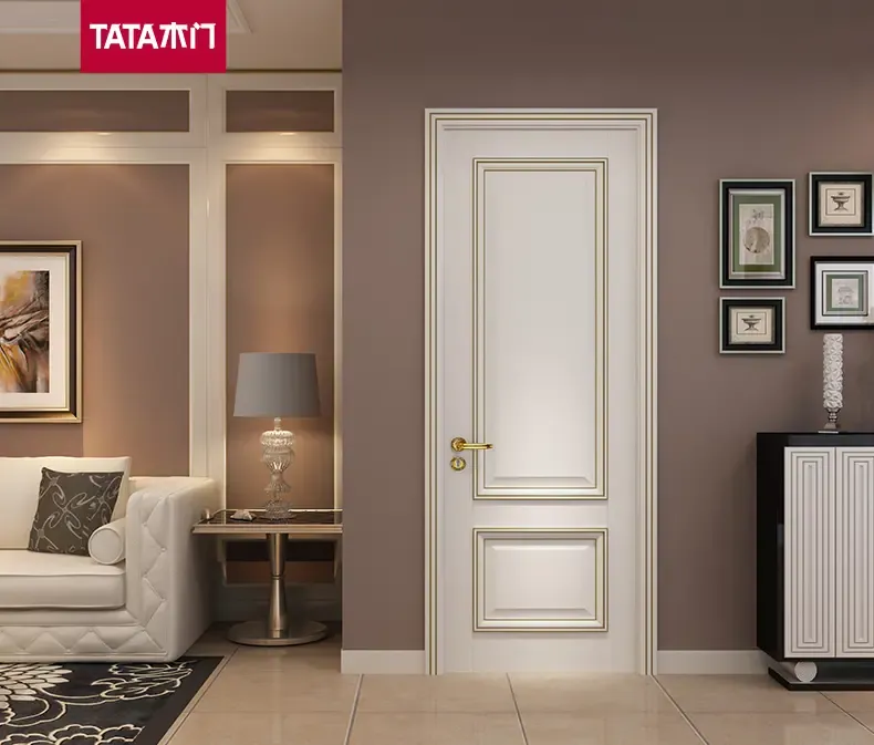 tata木门 木门 古典美式室内门 卧室实木复合免漆定制木门@052 一米