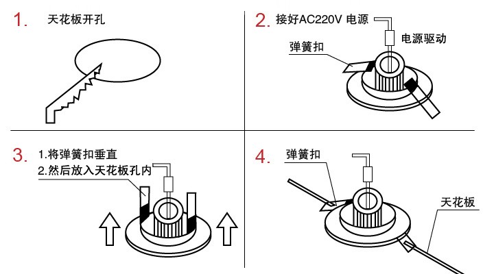 筒灯的结构分解图片