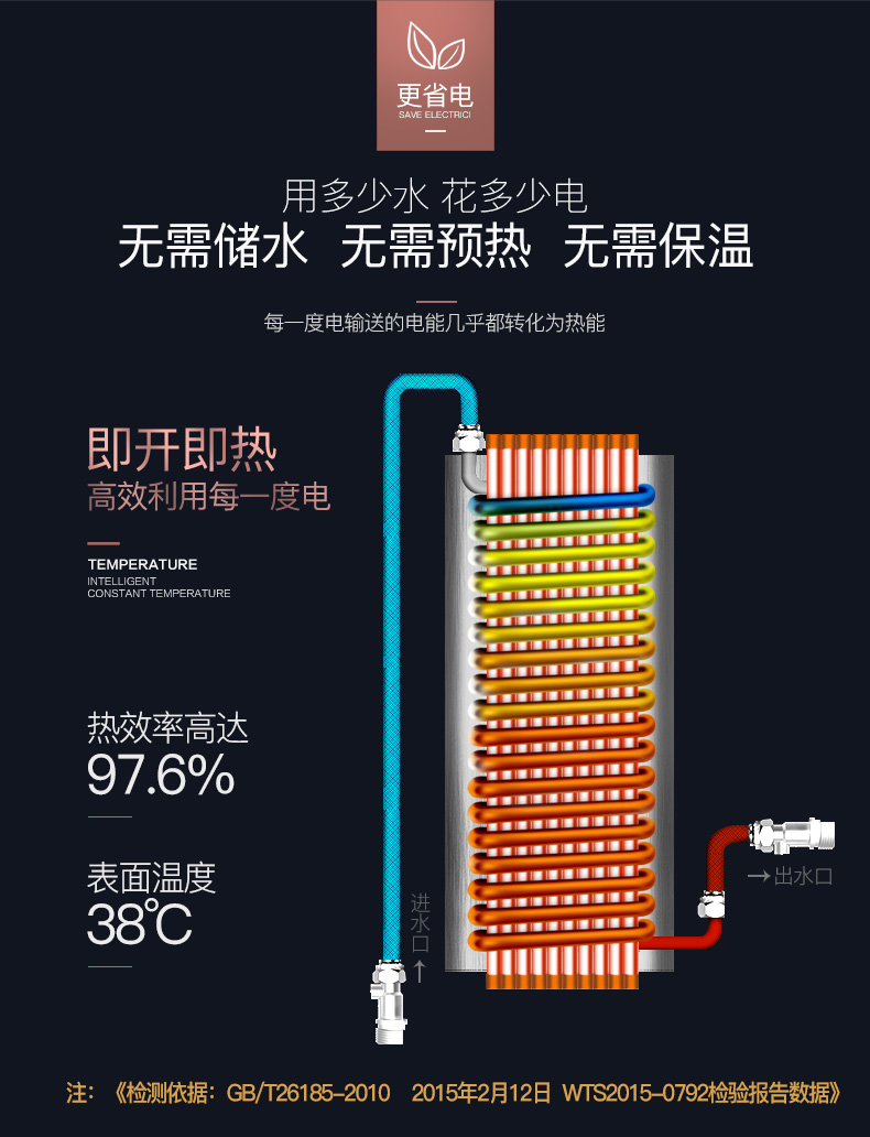 德恩特dentedtr3xh三相電動力暢爽淋浴水電分離即熱式熱水器21000瓦