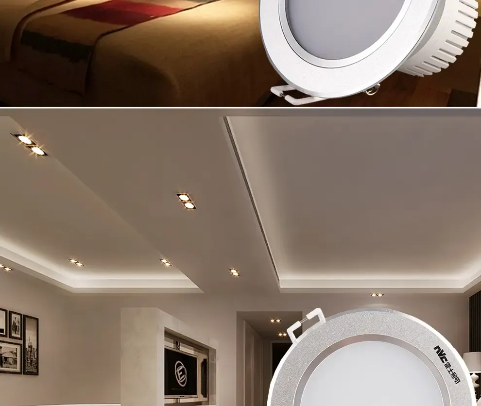 雷士照明 led筒灯射灯一体化嵌入式防雾天花灯 高亮款防雾筒灯 3w 漆