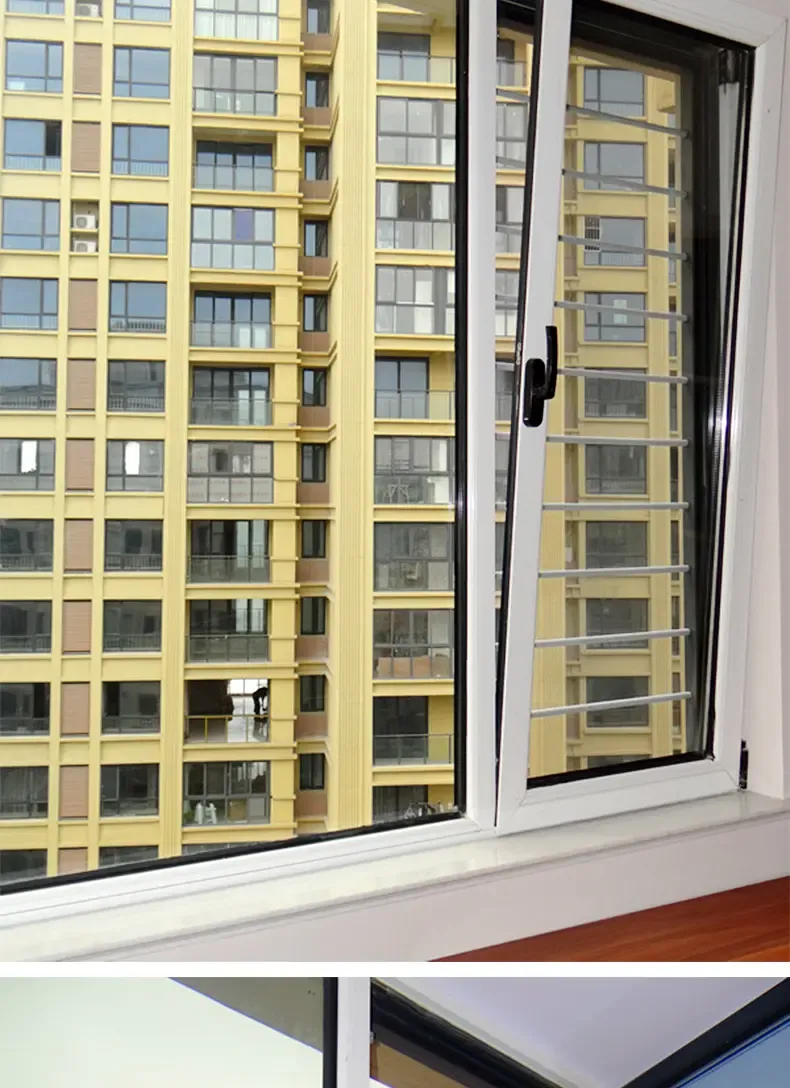 推拉移窗内外开窗锁控铝合金儿童防护栏防盗防坠楼隐形纱门窗护网