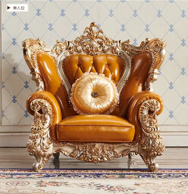美式真皮沙发三人真皮组合皮艺欧式别墅客厅复古做旧头层牛皮沙发
