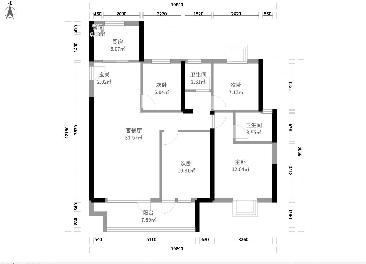 新城景悦城三居室美美的家