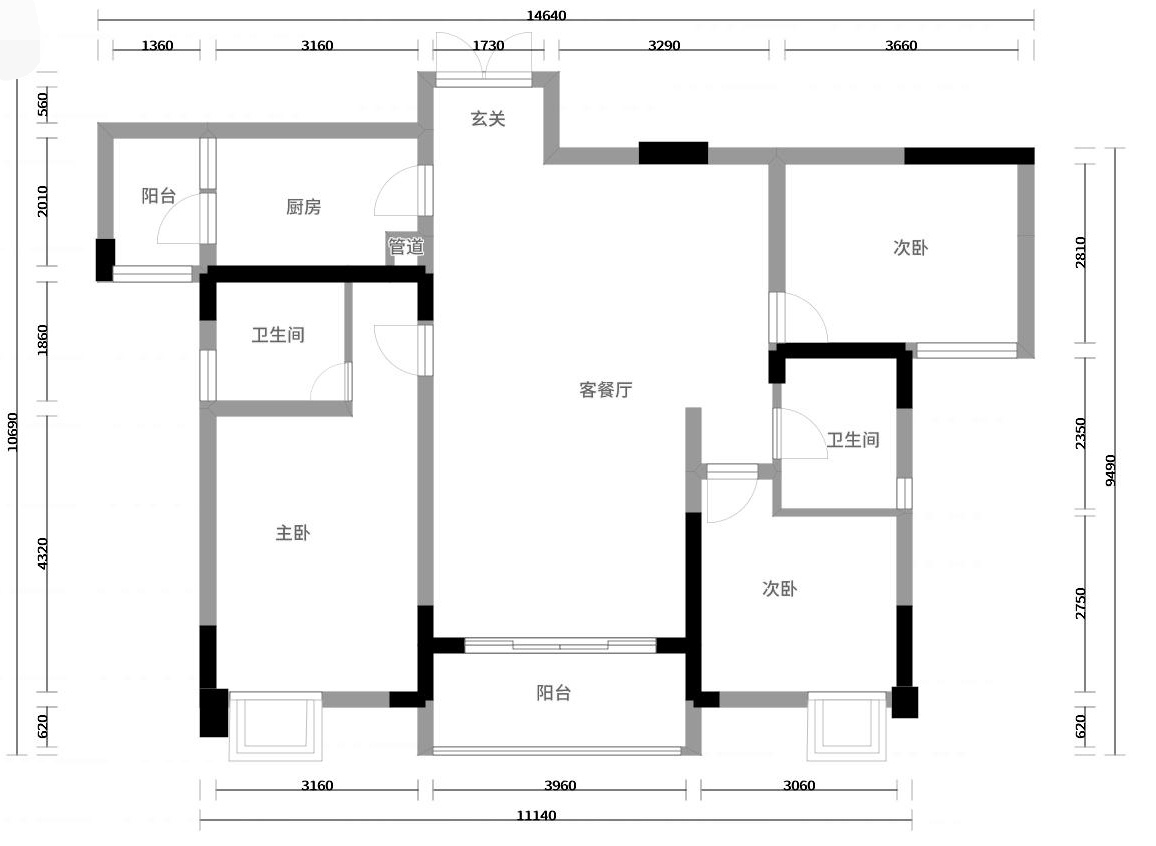 鲁能泰山7号中式128平