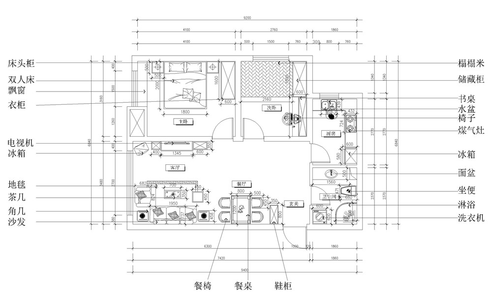 【力天装饰】华润橡树湾 2室 现代中式风格