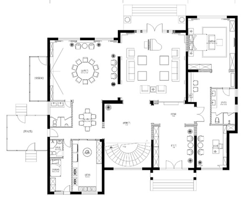 700平欧式风格名流世纪独栋别墅装修空间设计