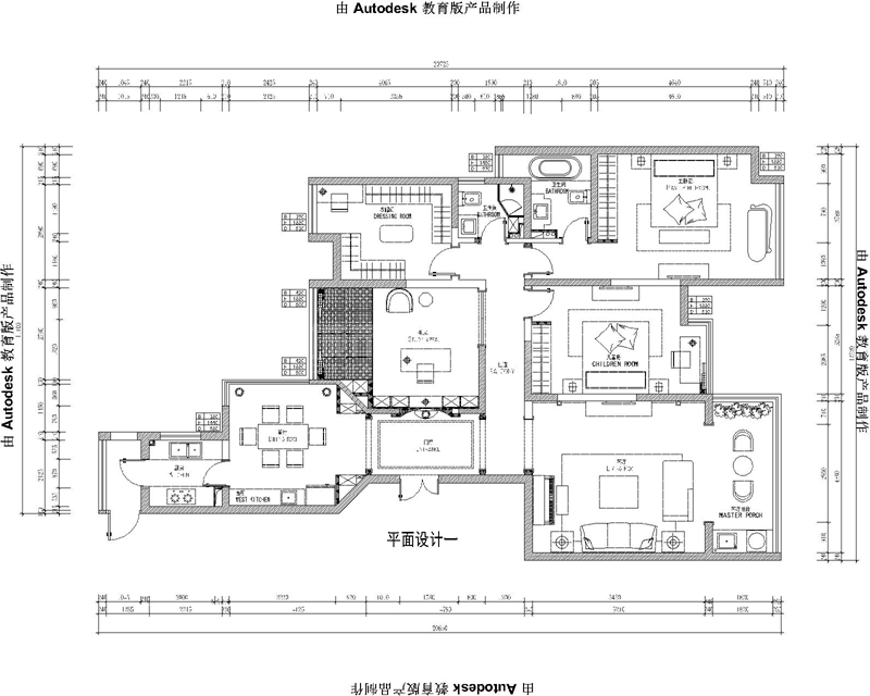 新古典风格-曲江紫汀苑173平四居室