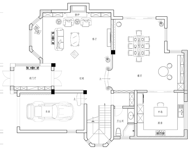 350平美式風格泰泓花園獨棟別墅裝修設計