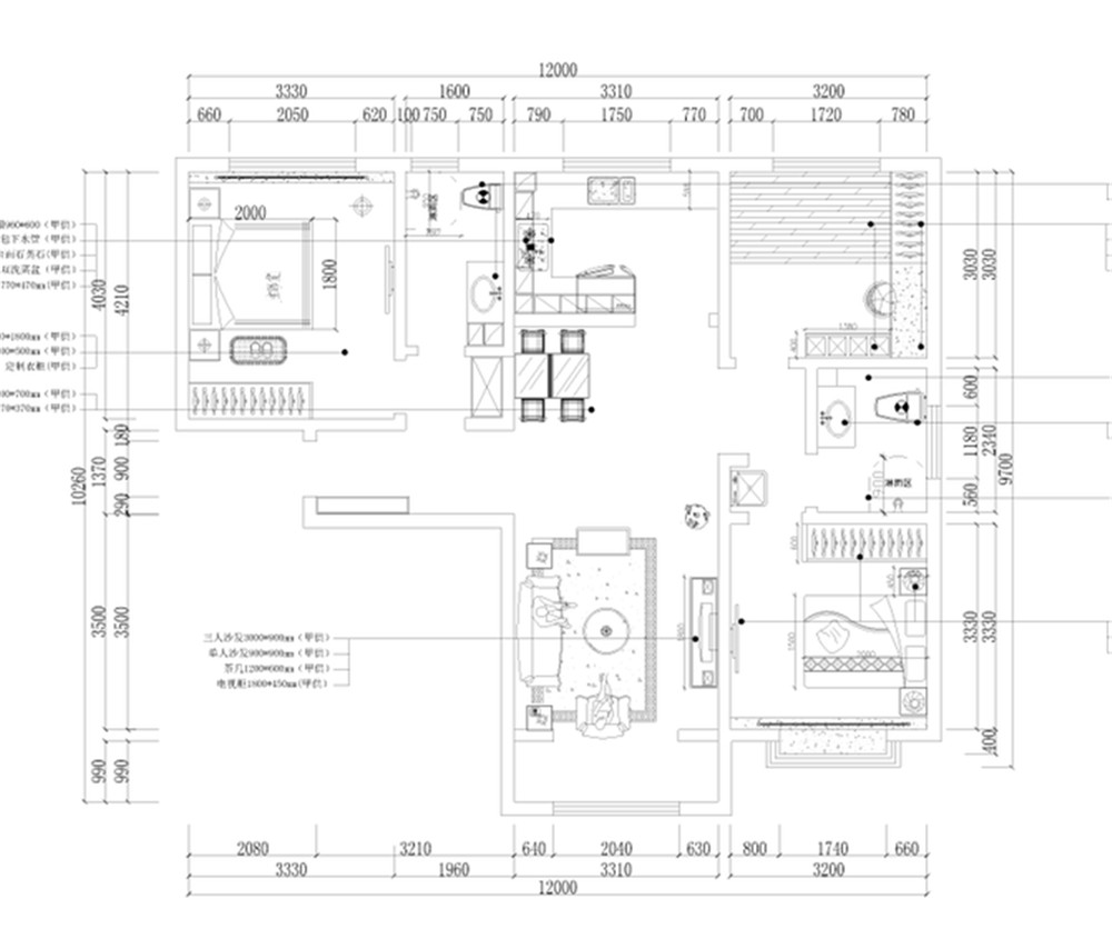 【力天装饰】圣乾园-125㎡-美式