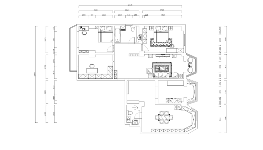 【力天装饰】格调春天三居中式130㎡