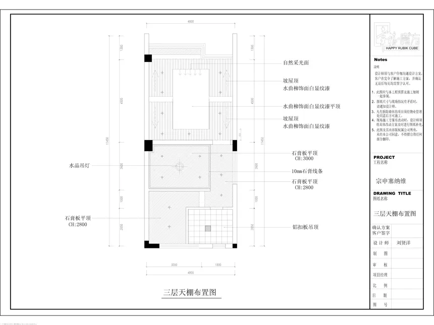 宗申赛纳维装修效果图180㎡-简欧