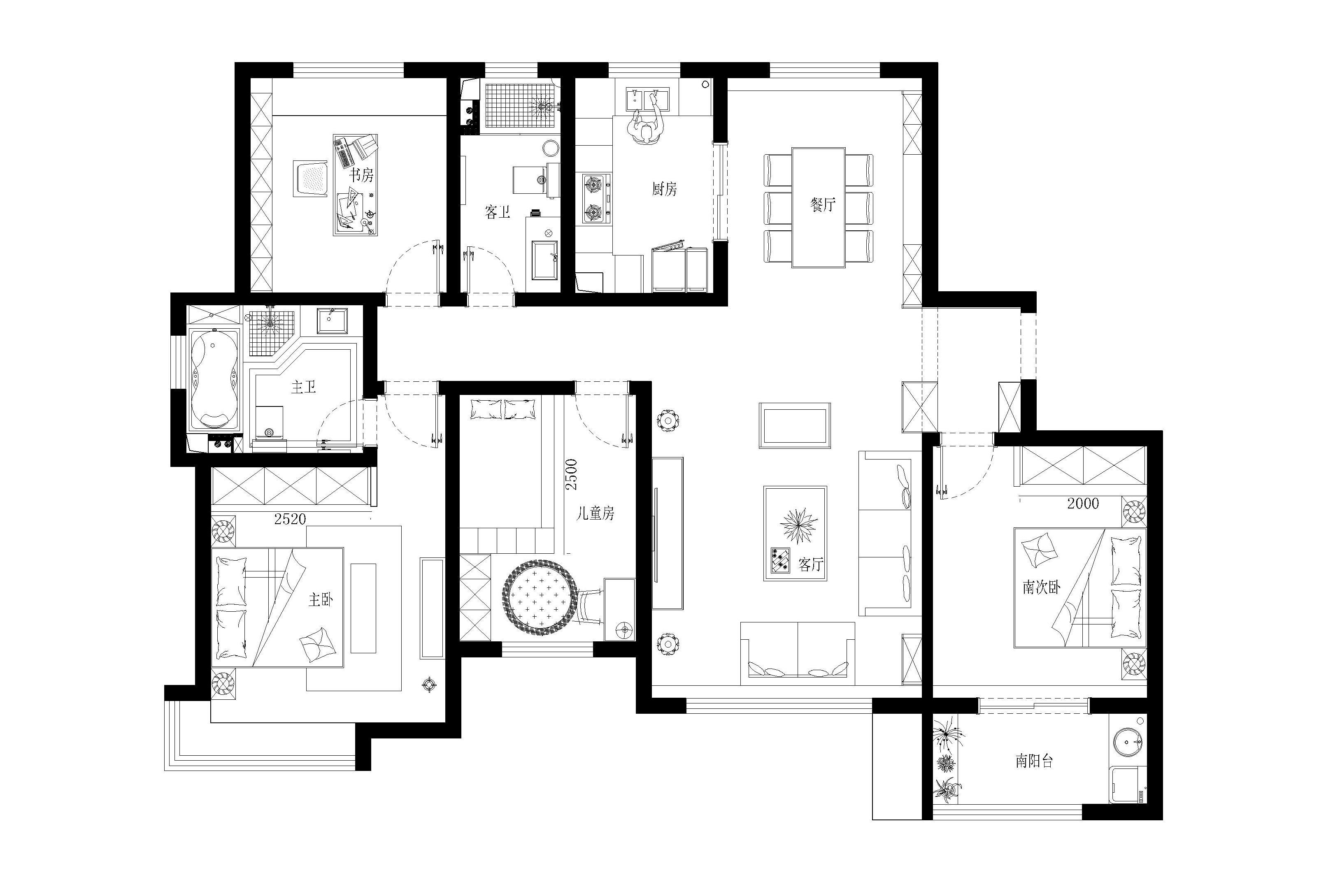 170平米房子设计平面图图片