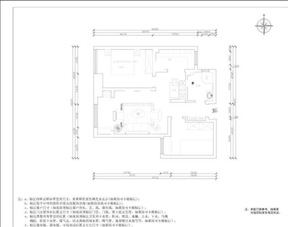 85平米二居室装修案例 现代半包3万！-首创大河宸章装修