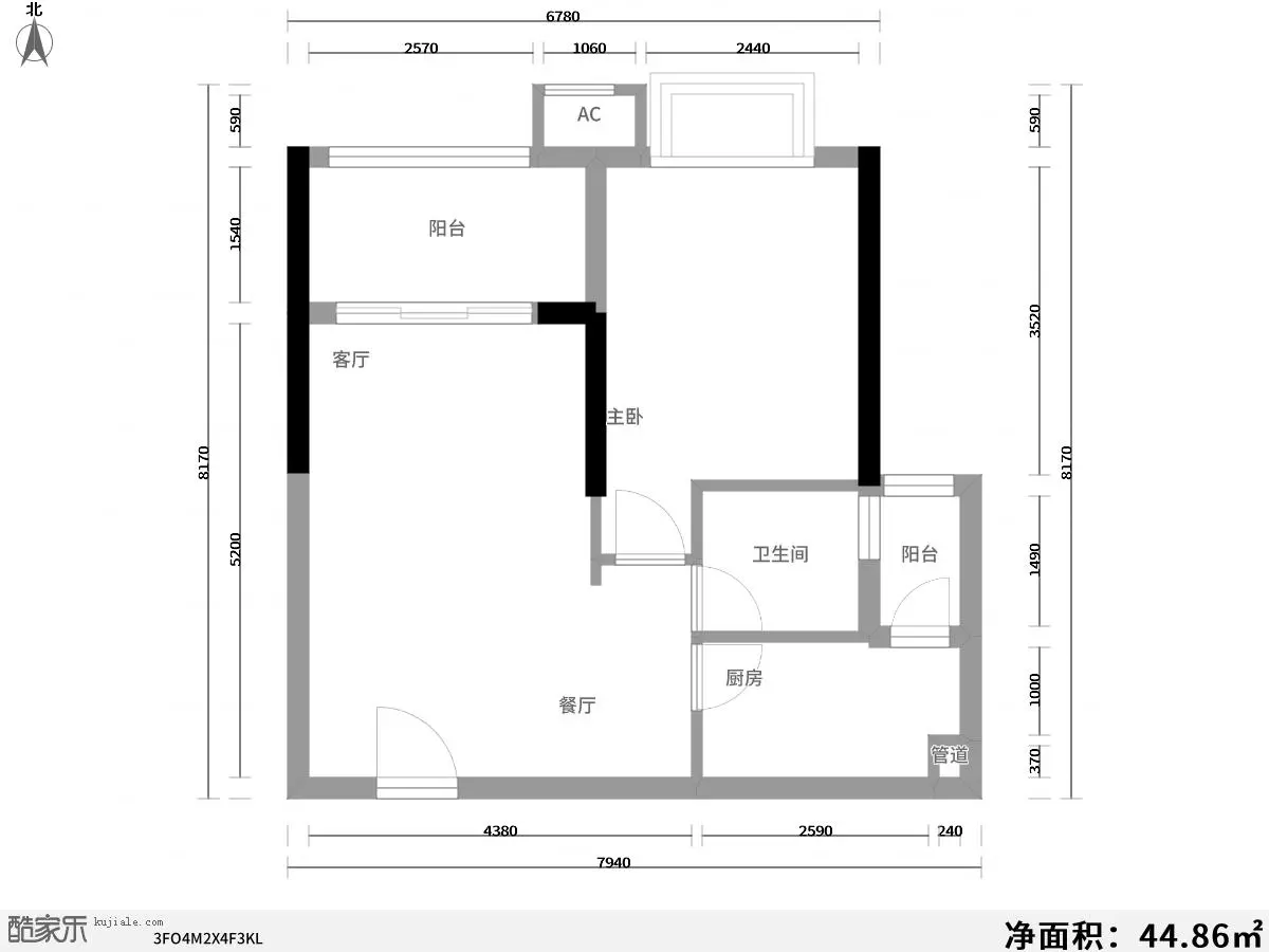 融创凡尔赛领馆一期50平米简约