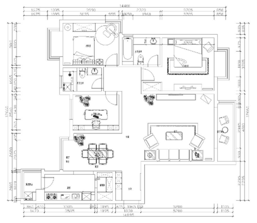 【力天装饰】富力城天越园 3室2厅 现代