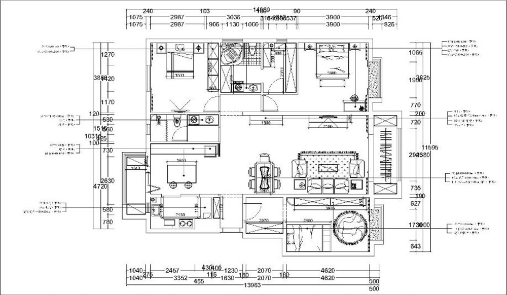 170平米三居室的中式风格案例，半包只花9万！-枫丹天城装修
