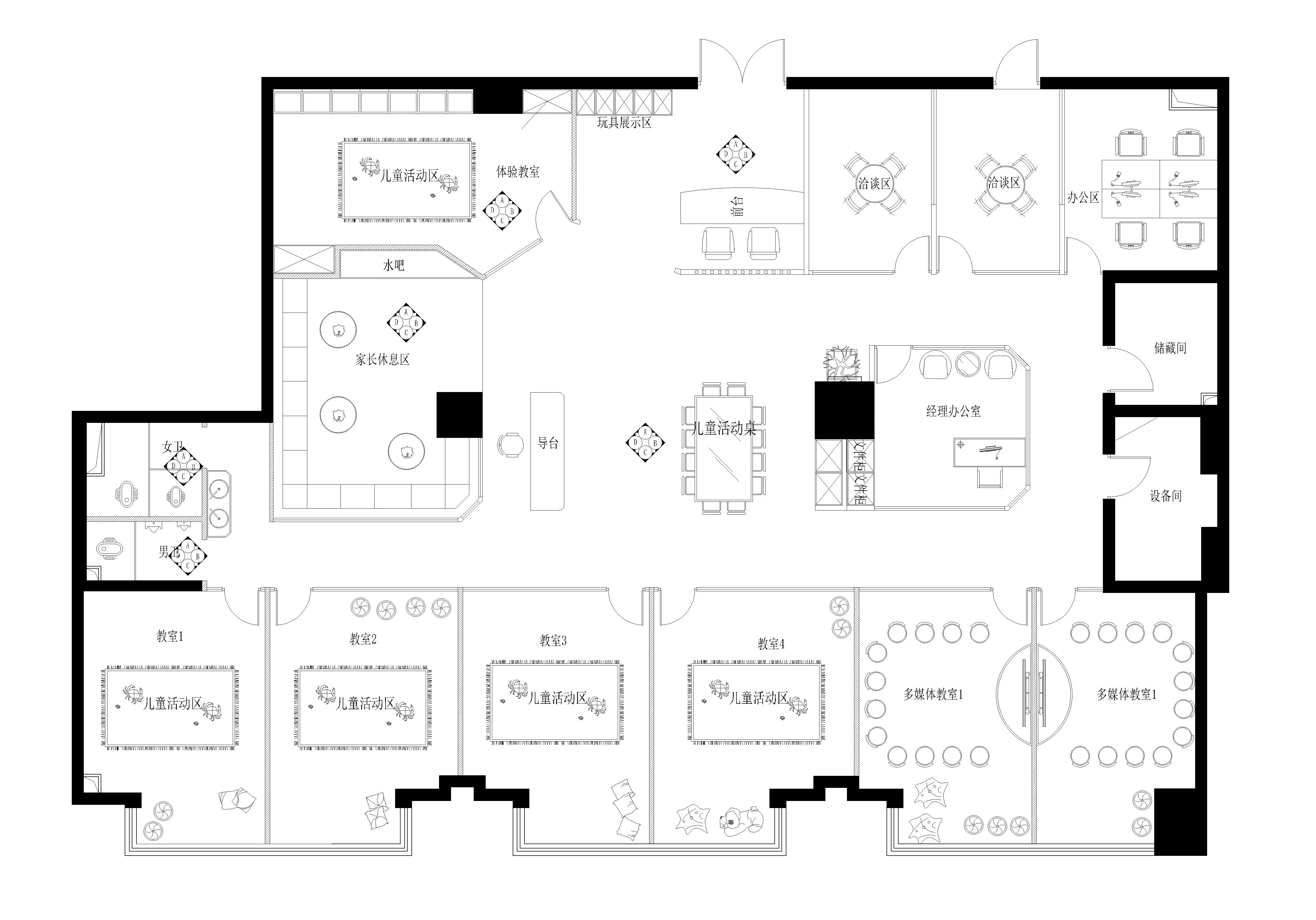 现代风格其它350平米7万-银座大厦底商装修案例-天津房天下家居装修网