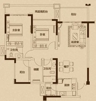 二居室/102平米/5.77万/整装全包