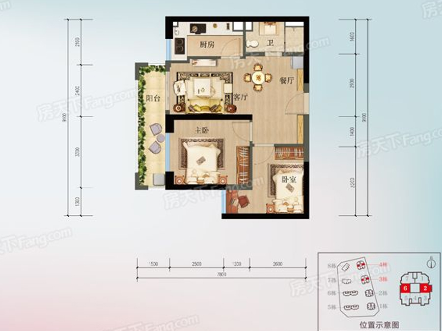 待售 俊发·观云海3/4栋B户型 简约而温