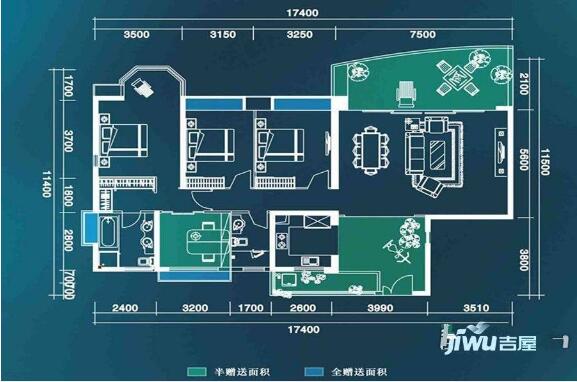 珠江御景湾装修案例160平米欧式法式混搭风格