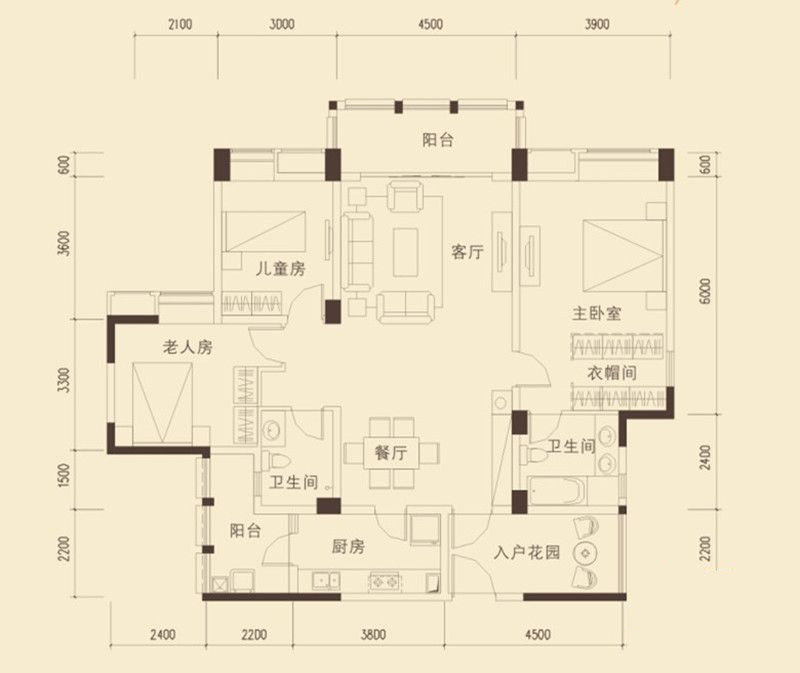 四居室/套三/147平米/8万/免费设计