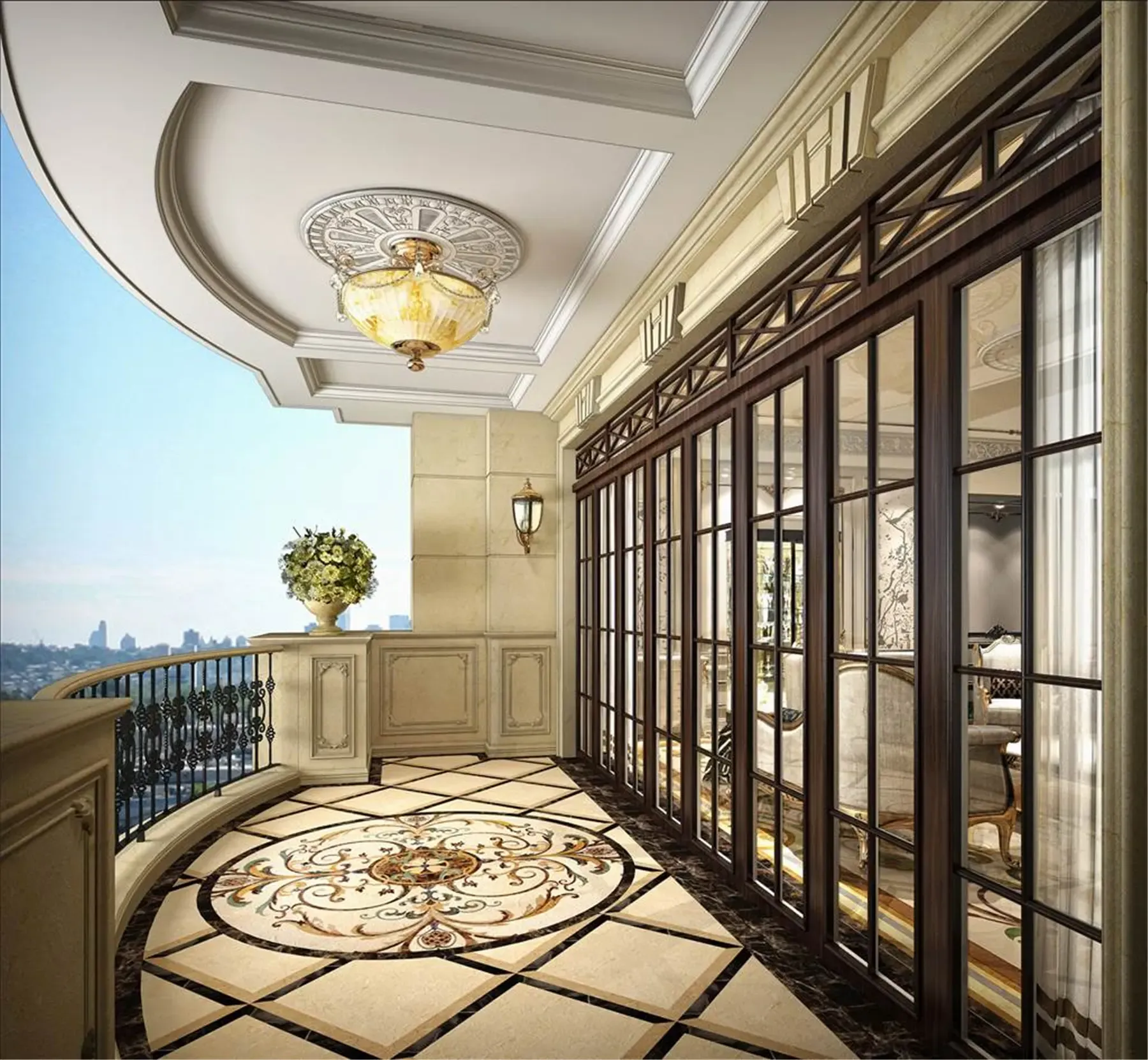 古北中央花园600平独栋别墅法式风格