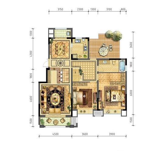 合肥世茂翡翠首府简美户型图