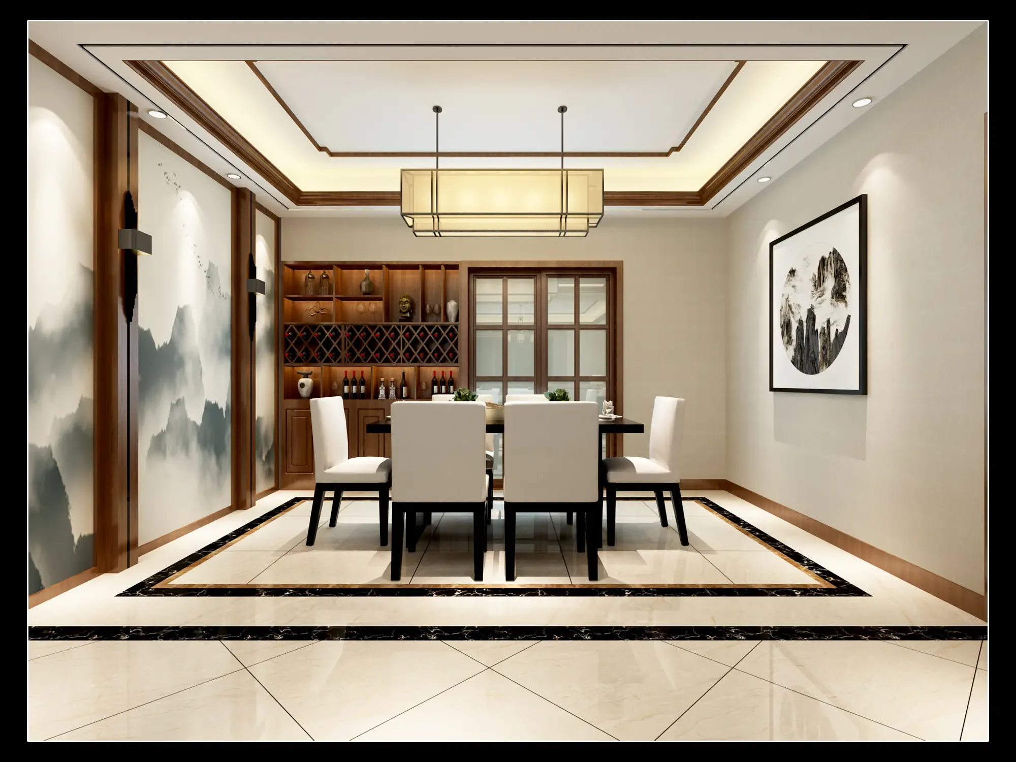 太原城南逸居156平米新中式现代简约装修案例