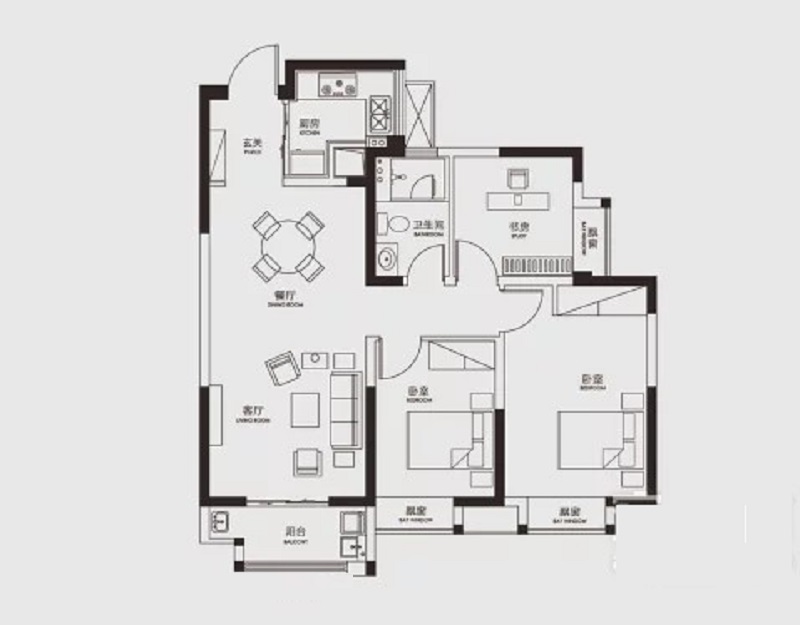 128平米的房子能装修成什么效果？现代风格三居室装修案例！-汇悦天地三期装修