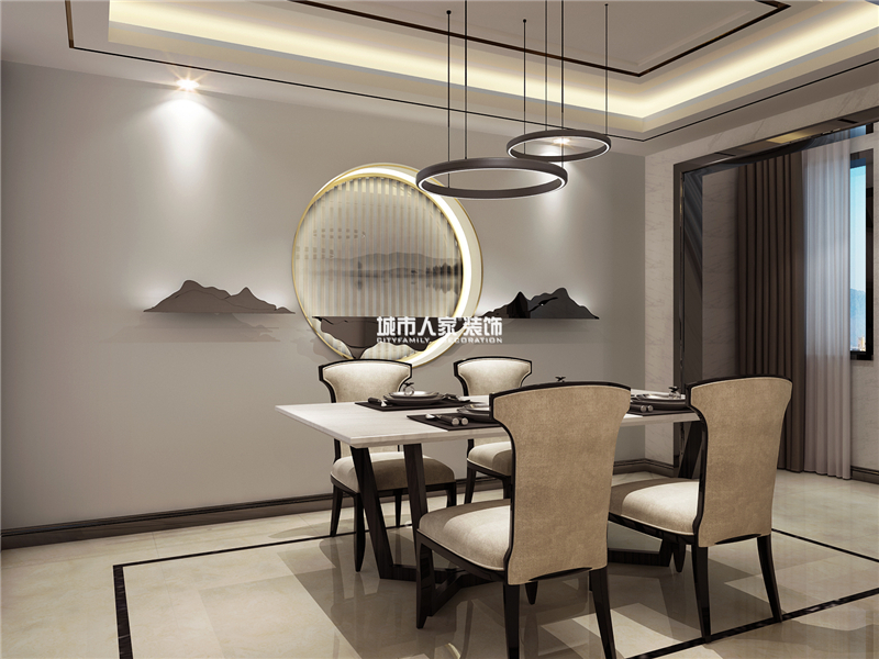白桦林居160㎡新中式风格设计