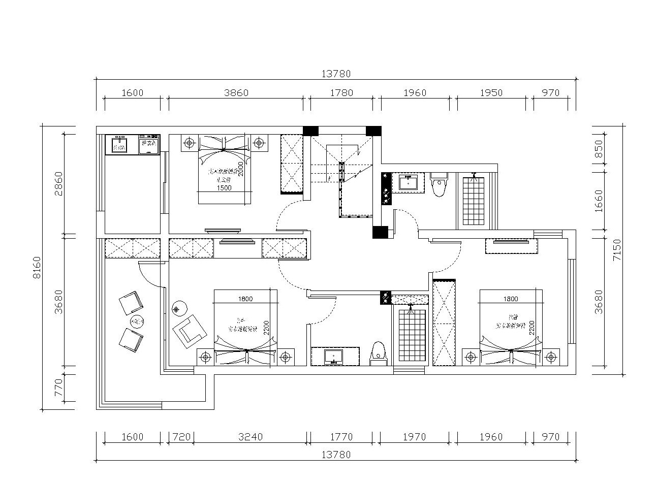 290平米新古典风格四居室，预算15万，点击看效果图！-长泰国际社区装修