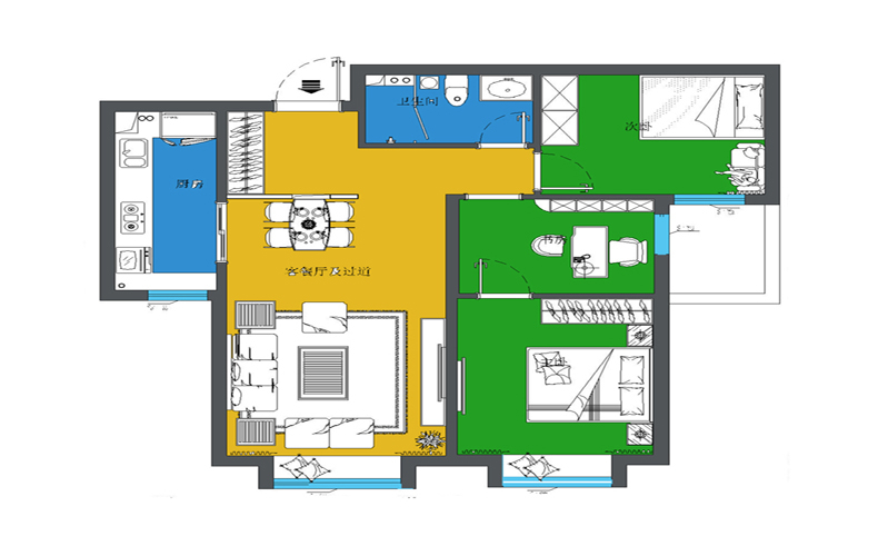 135平米中式风格三居室，预算10万，点击看效果图！-雲锦世家装修