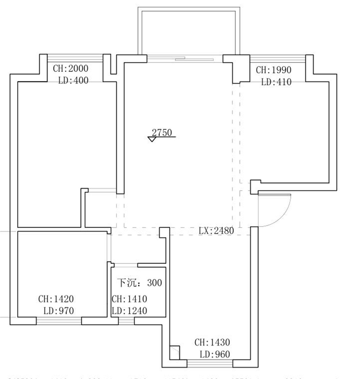 省直家园100㎡现代简约三居室装修案例