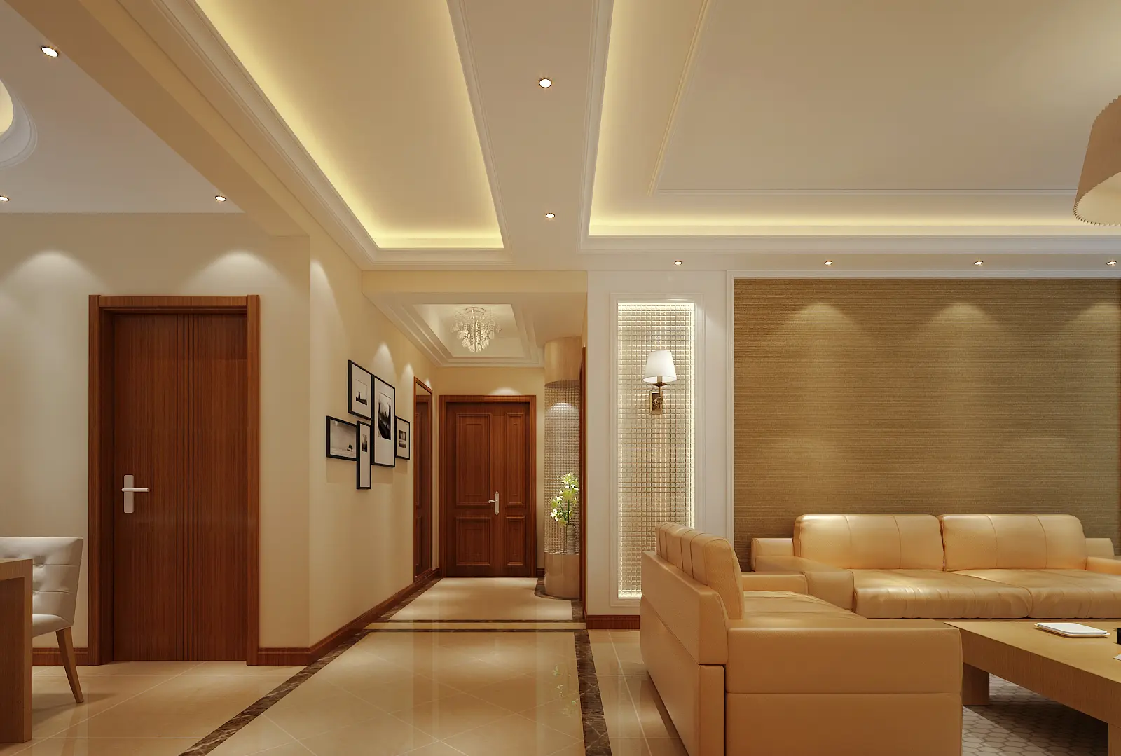 现代简约三居室106平米17万-汇港威华国际装修案例-广州房天下家居