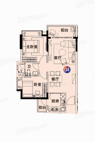 富力悦禧76平新田园风格