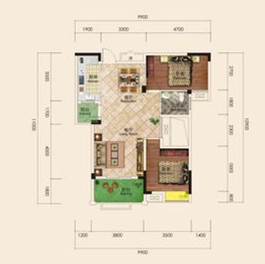 现代简约风格二居室装修案例，85.51平米的房子装修多少钱？-汉水新城中法印象装修