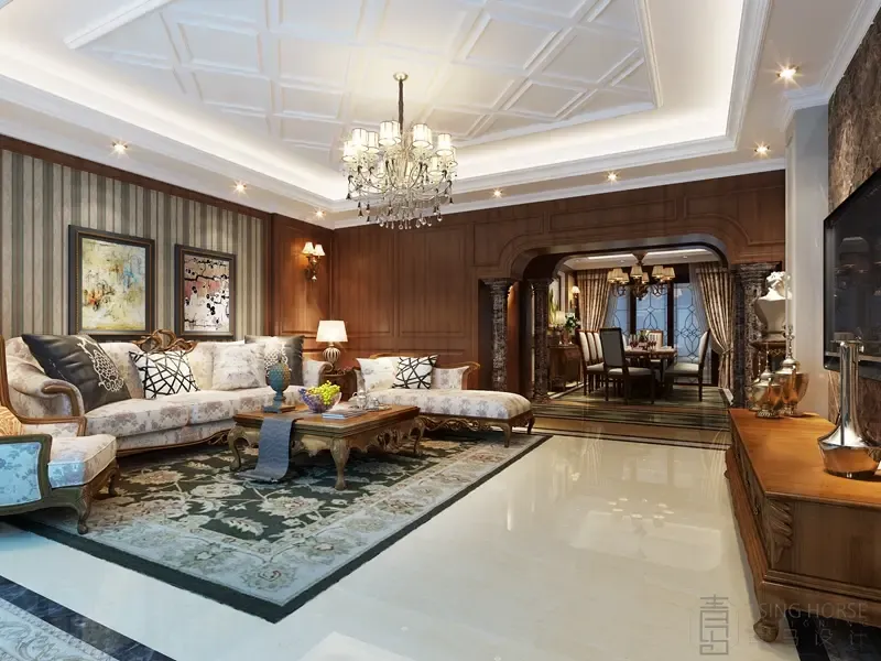 【青马案例】金地湖城大境280平米美式风格