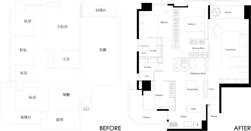110平米三居室的日式风格案例，半包只花5万！-保利融侨时光印象装修