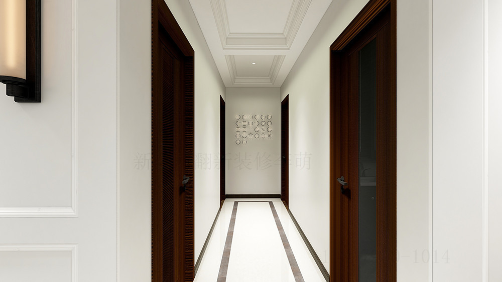 西工大小区180平四居室简美风格装修效果图设计