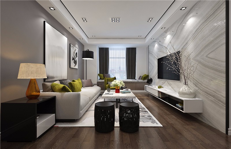 这套105平米的三居室，最后还是选定简约风格，效果竟远超预期。-广州融创万达文化旅游城装修