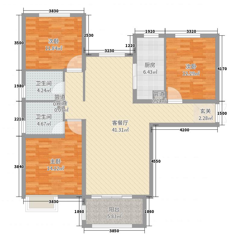 126.59平米三居室热门案例 简约全包19万！-东南智汇城装修