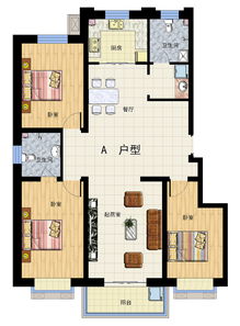 97平米的二居室要怎么装修才出其不意，选择现代风格准没错！-天润城五街区装修